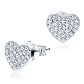 Heart Shaped With Rhinestone Stud Earring STS-3030